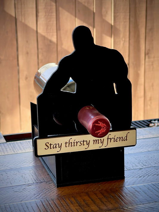 Barry Wood Wine Bottle Holder - Single Wine Bottle Holder